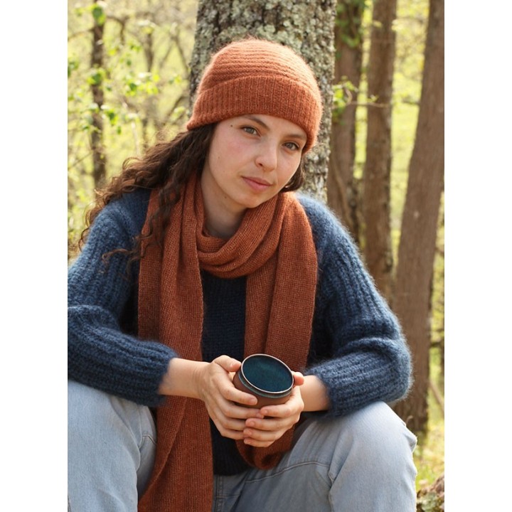 Bonnet fin - mohair et soie